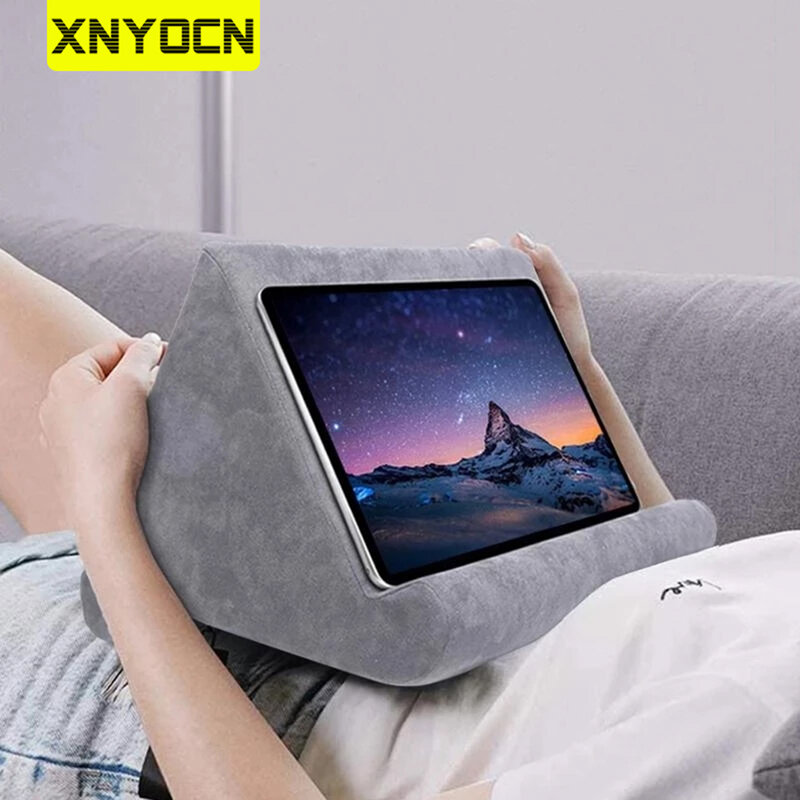 Xnyocn poduszka z gąbki stojak na Tablet do iPad Samsung Huawei uchwyt na Tablet do telefonu podpórka na leżak do czytania