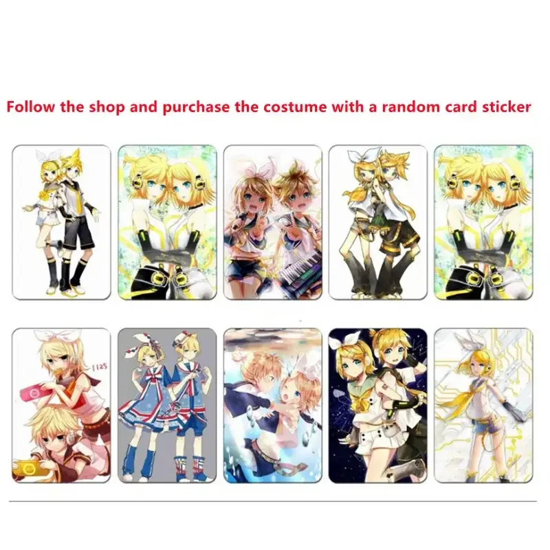 Costumes d'Halloween Anime Rin Len pour Adultes et Enfants, Uniforme Vocaloid Cosplay, Haut ultraviolet Jaune, Pantalon, Vêtements de Carnaval