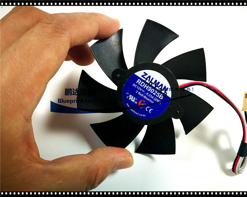 Rdh9025b 9025 9cm 85 * 23MM 12V Double Ball Bearing Replacement Frameless Cooling Fan