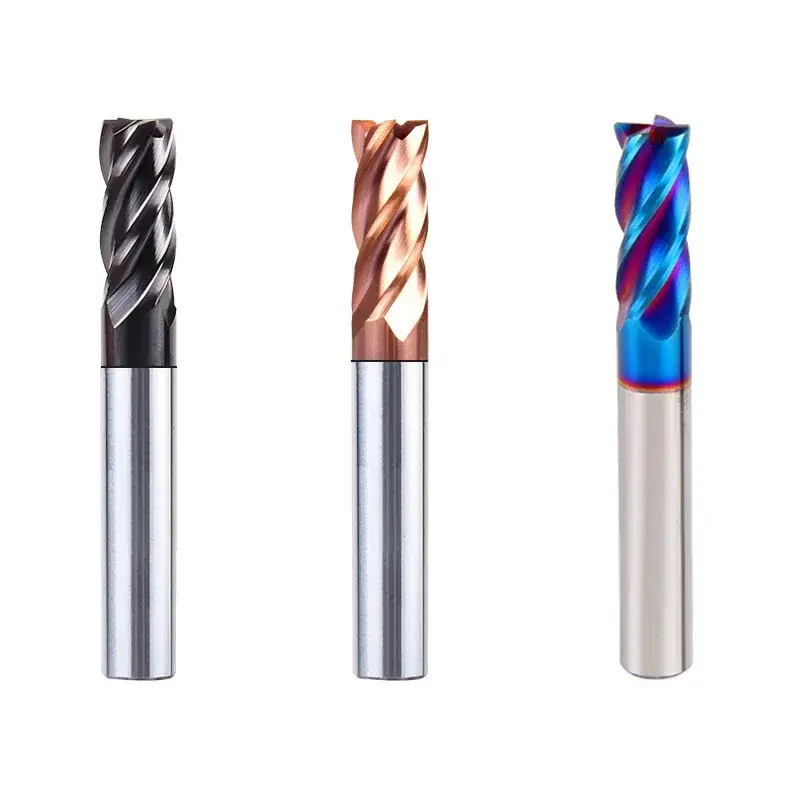 Xuhan HRC50 55 65 Carbide 4 Flutes End mill Milling Cutter Alloy Coating Tungsten Steel Endmills Cutting tool CNC Machining