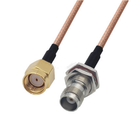 RF Coaxial Jumper Pigtail Cable, TNC Jack fêmea para RP-SMA conector macho, RG316, 50 ohms