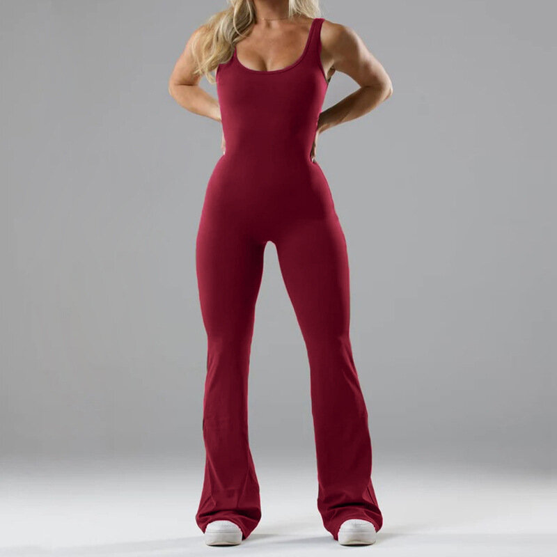 Sexy Back Jumpsuit Gym Set Yoga Jumpsuits for Women New Summer One-piece Bodysuit Sportswear Quick-Dry Hollow Traceless Outfits