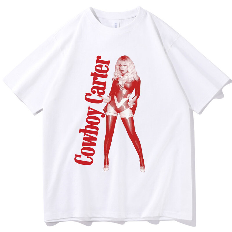 Beyonce-camisetas de Cowboy Carter Unisex, camisas de manga corta con cuello redondo, Harajuku, regalo para fanáticos