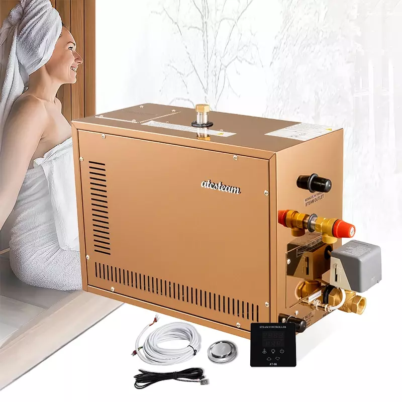 بخار حمام بخار ساونا من الفولاذ المقاوم للصدأ ، مولد آلة للسبا المنزلي ، 12 كيلو وات