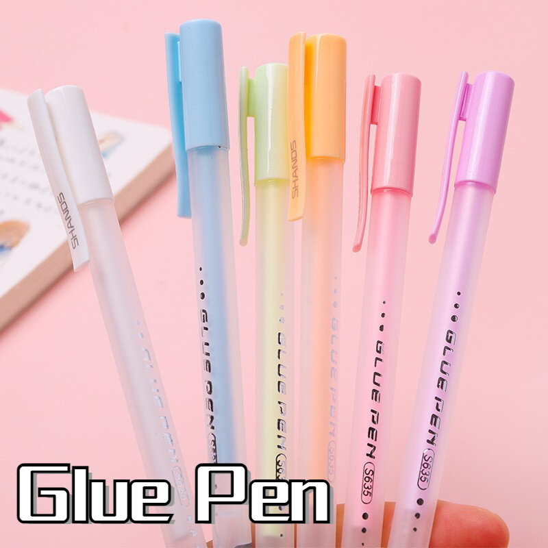 Glue Pen Candy Color Handbook Dispensing Pen Quick-Drying Dot Gule Guns Stick High Viscosity Glue Creative Students Stationery