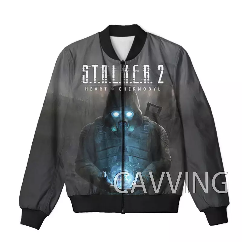 CAVVING 3D Printed Stalker Game Zipper Bomber Jackets Men Coat Mens Coat Zip Up Jackets dla kobiet/mężczyzn