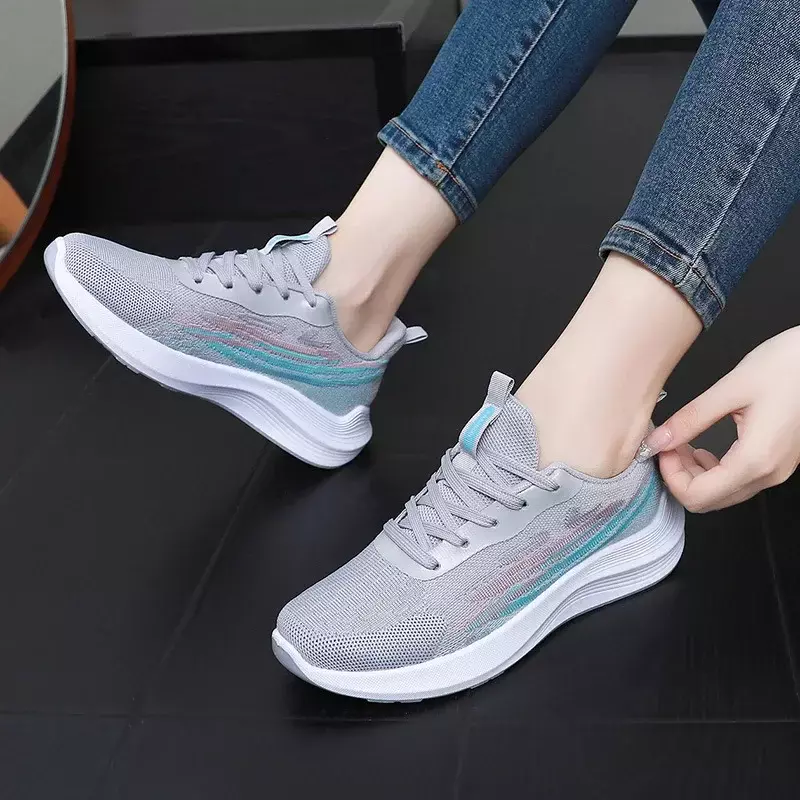 Running Shoes Women's Breathable Sneakers New Outdoor Light Mesh Air Cushion Female Sports Shoes Training Shoes Zapatos De Mujer