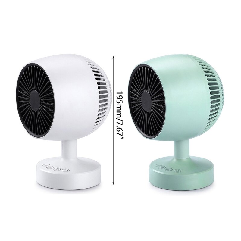 M2EE Portable Electric Space Heater Small Desk Heater Fan for Home Room Office Desk