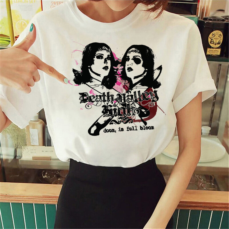 女性のためのy2kデザイナーTシャツ,女の子のためのアニメ服