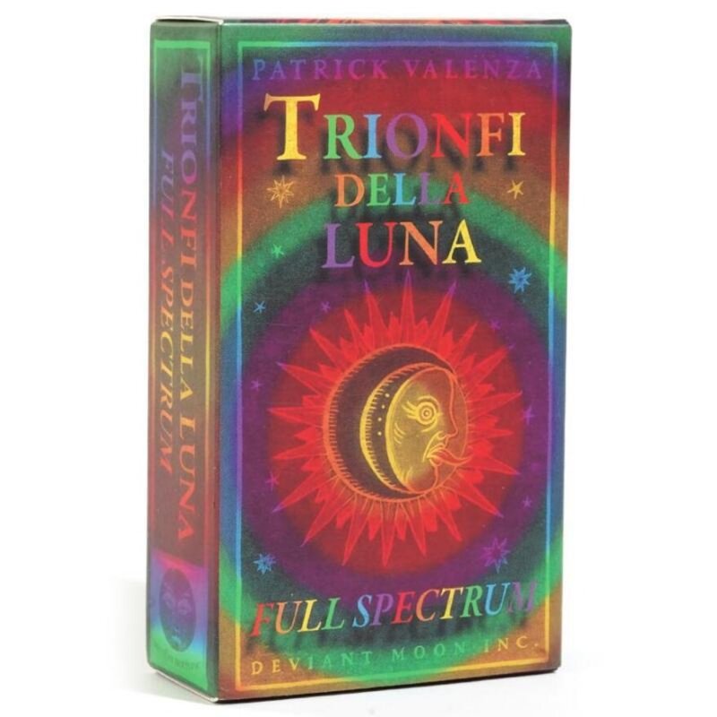 Kartu dek Luna jemuran 10.3X6cm, permainan kartu dek Tarot spektrum penuh