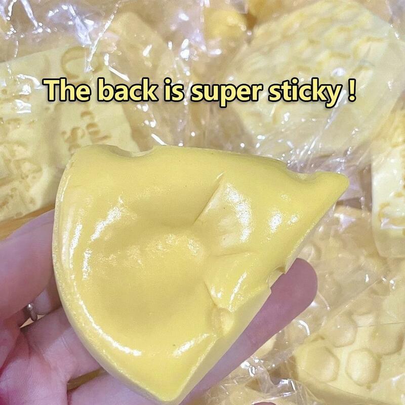 Sticky Cheese Slow Rebound Pinch Decompression Vent Toy Slow Rising Stress Relief Toys For Kids Children Gifts Fun Toys A5T8
