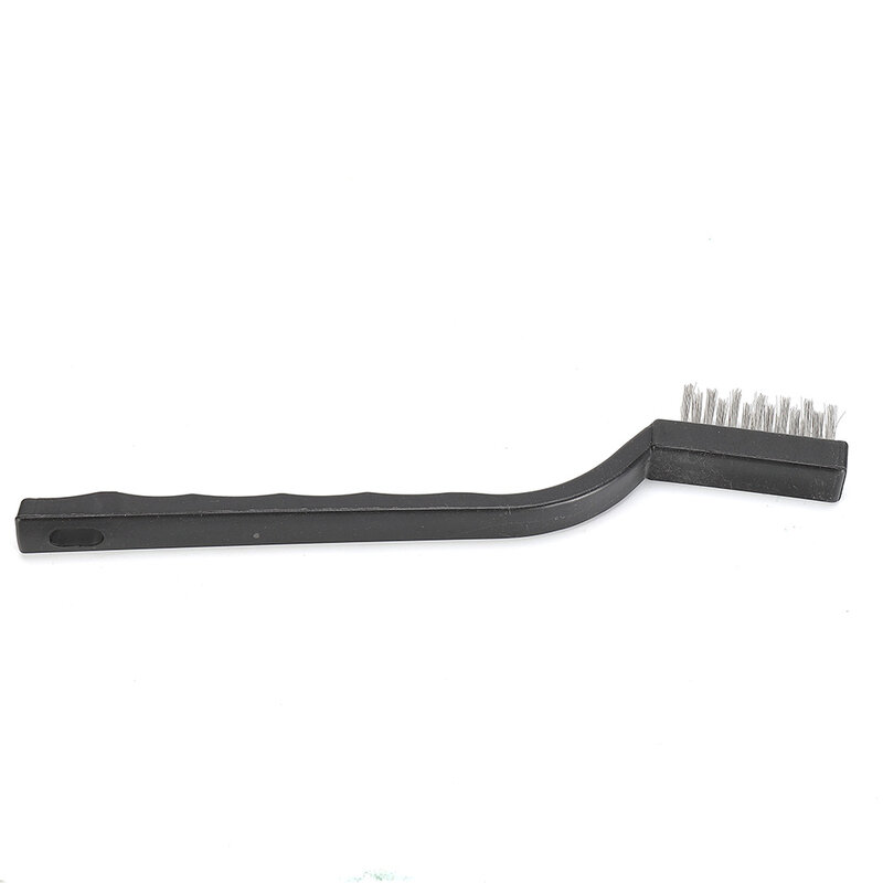 Mini cepillo de acero inoxidable para limpieza, herramienta de limpieza de óxido, latón, detalles de pulido, cepillo de Metal, cepillo de dientes de alambre, Kit familiar, 12 piezas