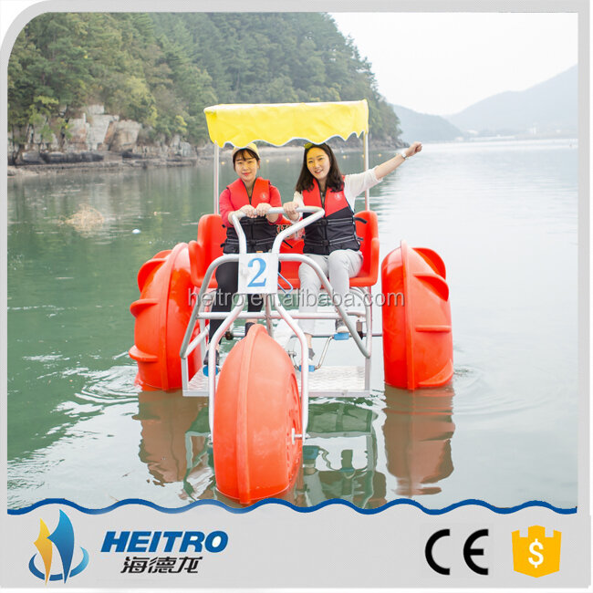 HEITRO Adults recreational aqua bicycles 3 wheel water bike for sale amusement park water tricycle