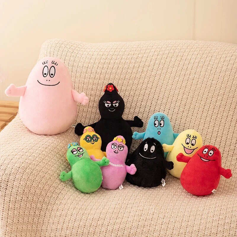 Anime Cartoon Barbapapa Family Plush Toy Cute Stuffed Dolls Baby Kids Comfort Soft Decor Birthday Gift for Children Kids Girls