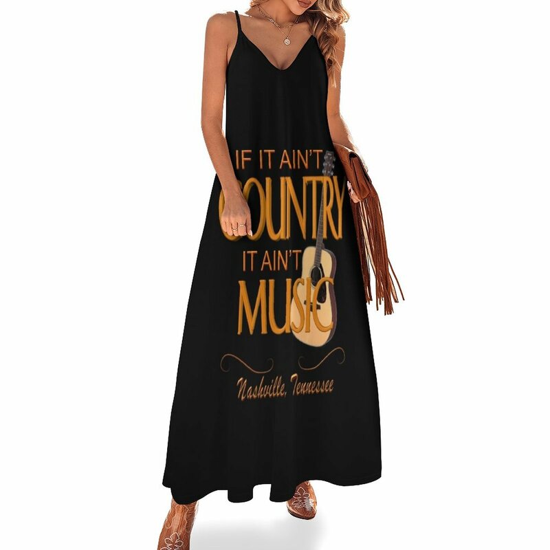 Vestido sem mangas das mulheres, vestido de música country, estilo vintage, para o verão, 2023