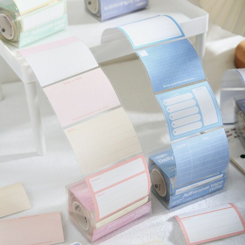60 lembar/gulungan Pull-out Roll Memo Pad kreatif kesederhanaan belajar lengket catatan DIY dekoratif buku tempel stiker Label yang indah
