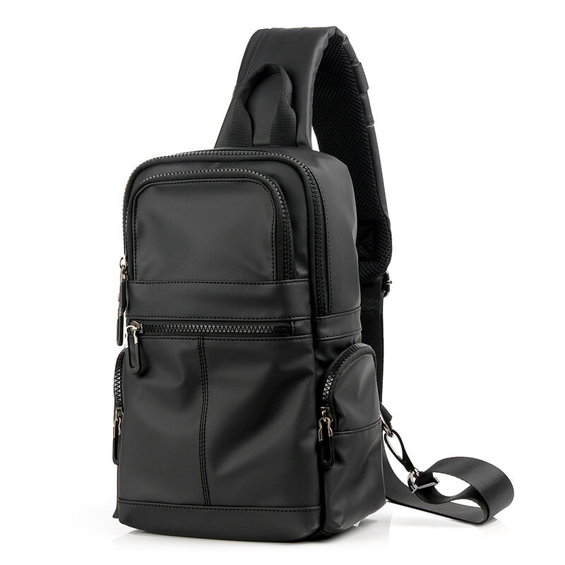 Multi-função impermeável Crossbody Bag, pano Oxford, saco de peito de grande capacidade, Unisex Sports Shoulder Bag, Chikage, Personalidade