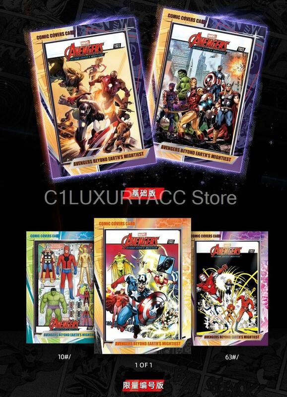 Marvel Avengers Cartas Colecionáveis, Presentes de Brinquedo, O Futuro, Homem de Ferro, Capitão América, Anime, Além, Terra, Limitada