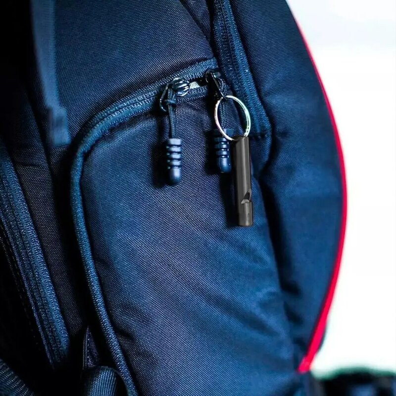 Pendentif sifflet en métal avec porte-clés, taille mini, survie en plein air, urgence, porte-clés, 4.6cm, L3Z1