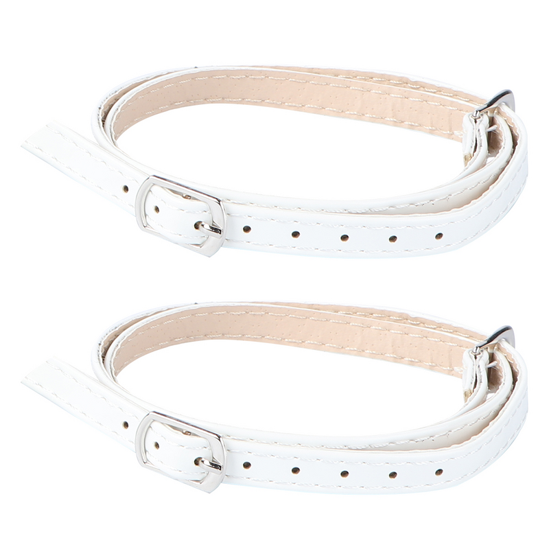 1pair dress for anti- drop cross shoe straps cross detachable pu high heels anti- loose suede shoe strap bands with ankle