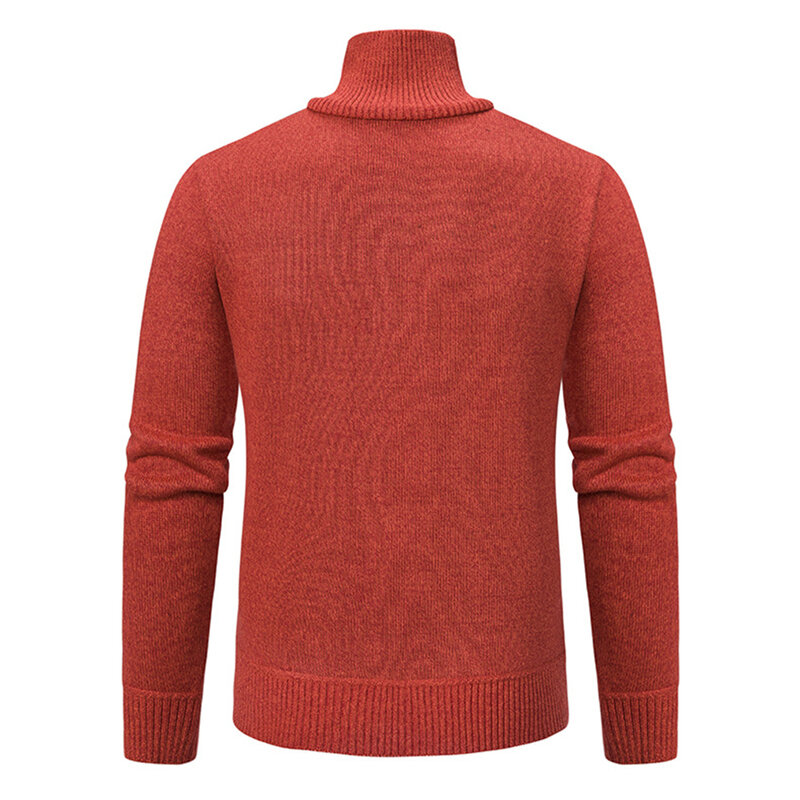 Mens Fleece Jacket Winter Long Sleeve Knitted Pullover Warm Jumper Sweater Tops Warm Thickened Jumper Sweater Tops Plus Size