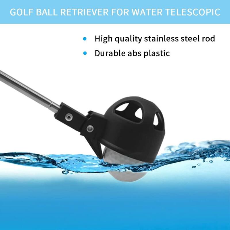 9ft retriever bola de golfe, liga de alumínio telescópica extensível retriever bola de golfe para água bola de golfe pegar retriever golfe