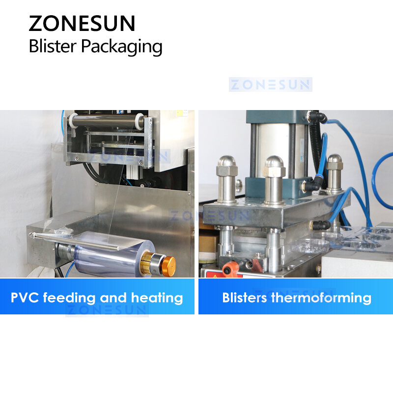 Zonun自動ブリスター包装機、水平茎パッキング液体充填およびシーリング装置、食品および化粧品、ZS-DDP270
