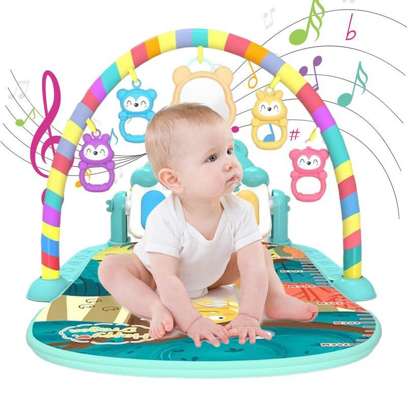 เตะและเล่นเปียโนเล่นยิมเล่นเปียโนยิมของเล่นเพื่อการเรียนรู้ของเล่นทารกอัจฉริยะสำหรับทารกแรกเกิด3-6เดือนวันหยุดวันเกิดและ