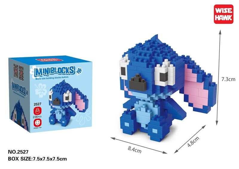 Disney Stitch Building Blocks Anime Kawaii Cartoon mini Action Children's Figures Blocks Bricks Assemble DIY Toys Gift for Kids