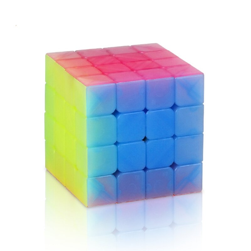 Qiyi mainan kubus ajaib profesional, mainan pendidikan kubus ajaib profesional, warna Jelly kecepatan 2X2X2/3X3X3/4X4X4/5X5X5/piramida