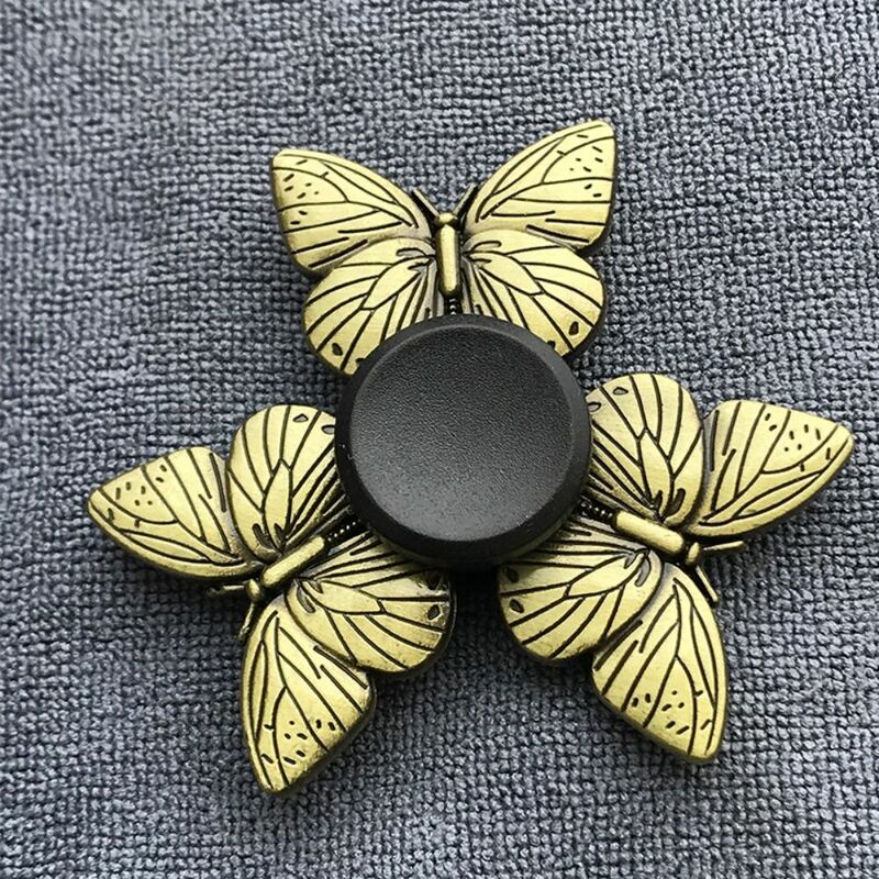 Metal Finger Spinner Gyro Toy Zinc Alloy ADHD Anxiety Fidget Spinner Exterior Smooth Funny Hand Spinning Kids Toys
