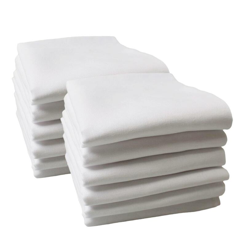 Ensemble élégant de 12 mouchoirs blancs purs pour hommes et femmes