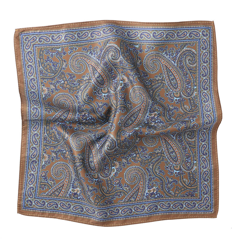 Модный квадратный Карманный носовой платок из полиэстера с пейсли-рисунком