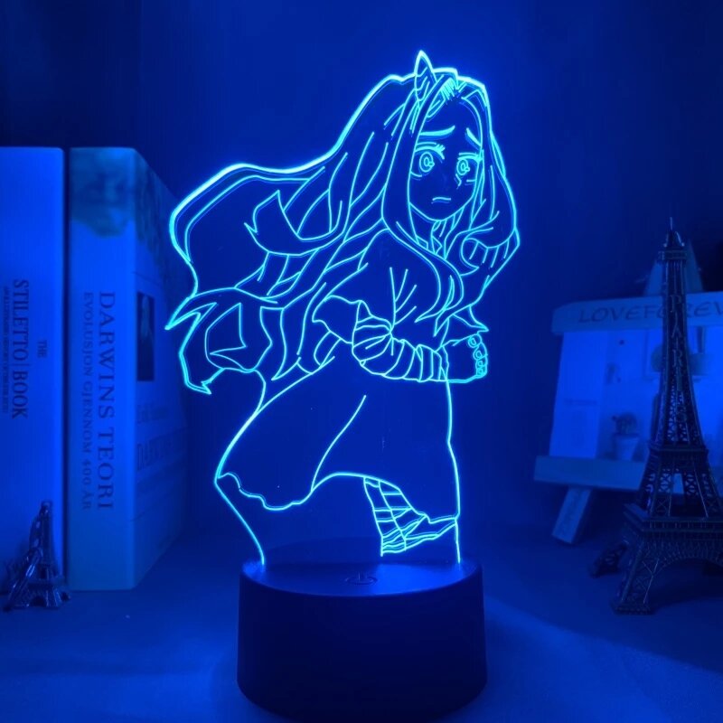 Anime meu herói academia eri conduziu a lâmpada de luz da noite para o quarto decoração presente aniversário eri lâmpada 3d meu herói academia
