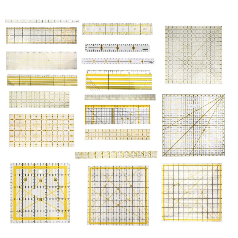 Quilting Ruler Fabric Cutting Ruler Acrylic Quilters Rulers Architect Template Drafting Ruler for Quilting and Sewing Dropship