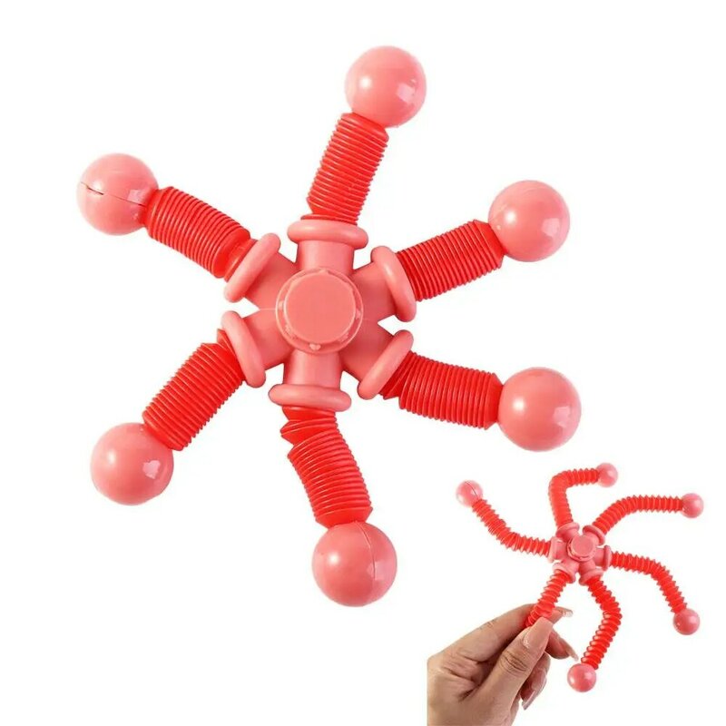 Transformable Fingertip Gyros Toy Fidget Parent-Child Fidget Spinner Toys Telescopic Novelty Pop Tubes Toy Children Gifts