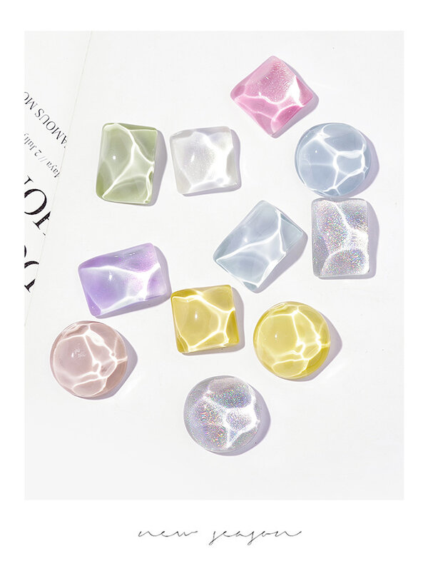 40pcs Glass Color Card punte trasparenti punte per unghie retro piatto UV/Gel/smalto per Manicure Display Color Card Chart Nails Art Tools