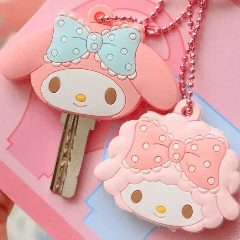 Sanrio Kawaii meine Melodie hello kitty Silikon Schlüssel etui Schlüssel bund staub dicht Cartoon Schlüssel bund Kinder geschenk