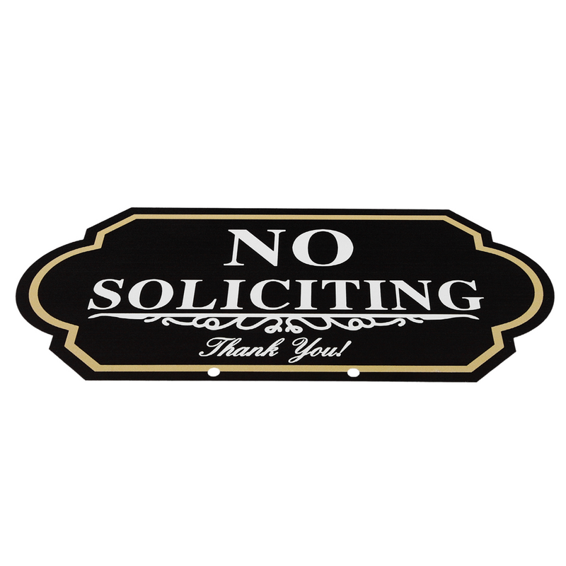 No Solicitation Sign Warning Signs Soliciting for Front Door Signage Metal Sing Aluminum