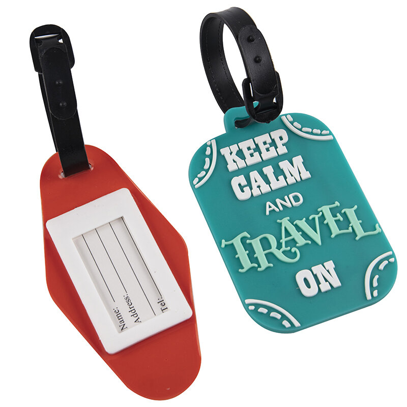 Etiquetas de Gel de sílice para equipaje, accesorios de viaje, identificación de nombre, dirección, portátil, 1 unidad
