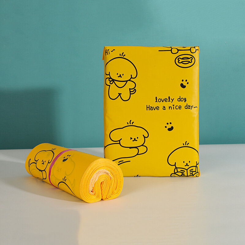 10 szt. 25x3,5 cm/28x42cm małe torba kurierska żółte plastikowe wysyłkowe koperty samoklejący ekspresowe torby do pakowania woreczki pocztowe