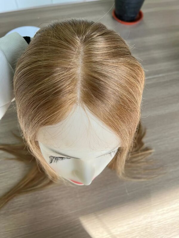 TsingTaowigs-Perruque blonde en dentelle, cheveux naturels lisses, 22 pouces, en vente, livraison gratuite