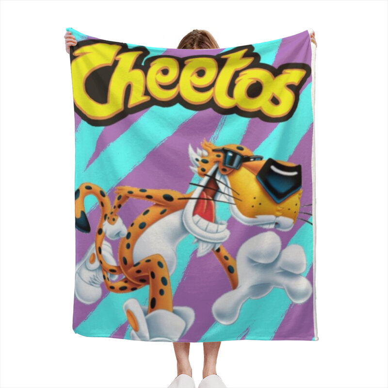 Cobertor engraçado C-Cheetosd para crianças, flanela quente, macio, extra macio, sesta de escritório, sono