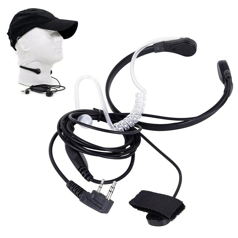 Auriculares con micrófono de garganta para walkie-talkie Baofeng, cascos con Control de garganta, PTT, Radio TK, novedad
