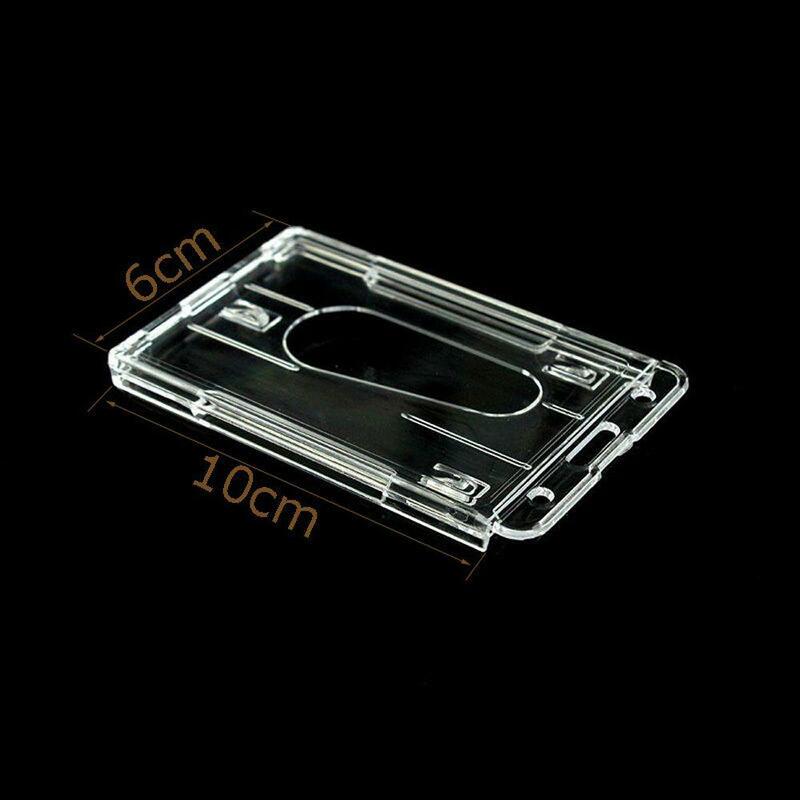 Credit Card Holder Vertical Design Vertical Hard Plastic Transparent Cutting Sleeve Card Sets Double-sided Use Cutting Ferrule
