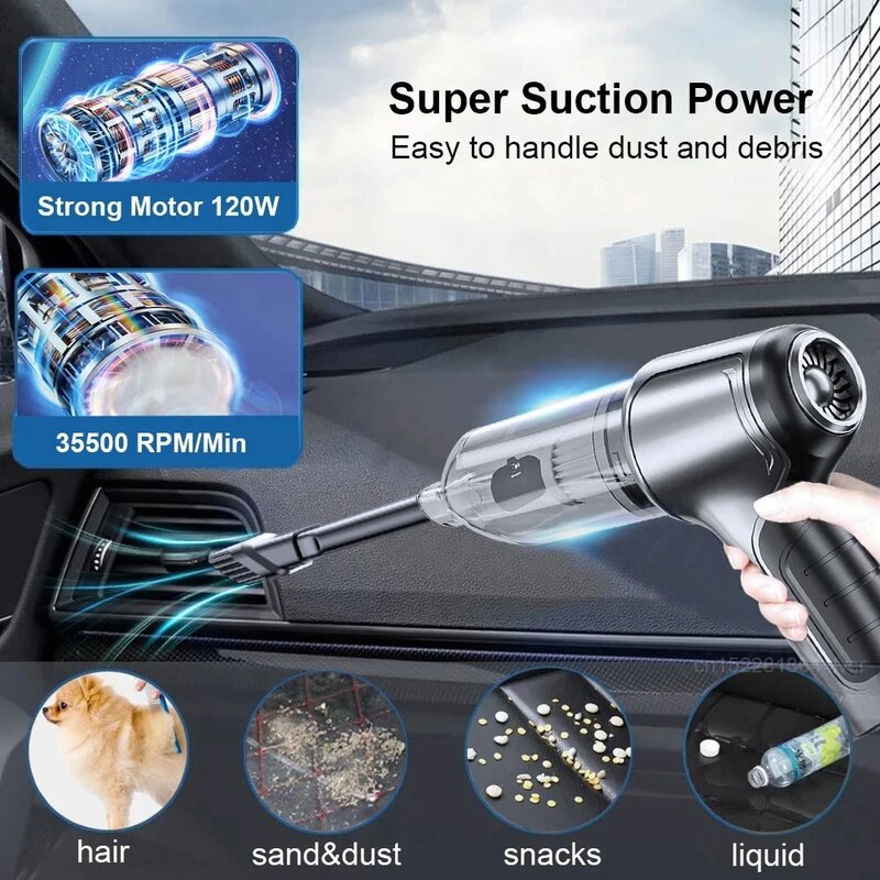 99000PA 5 in 1 Wireless Vacuum Car Vacuum Cleaner Powerful Cleaning Machine Car Accessories Home Wireless Cleaner Appliance