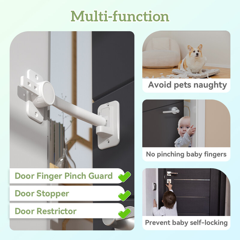 SAFELON-Protector de pellizco de dedo para puerta de seguridad para bebé, cerradura de puerta y tope de puerta para niños y mascotas