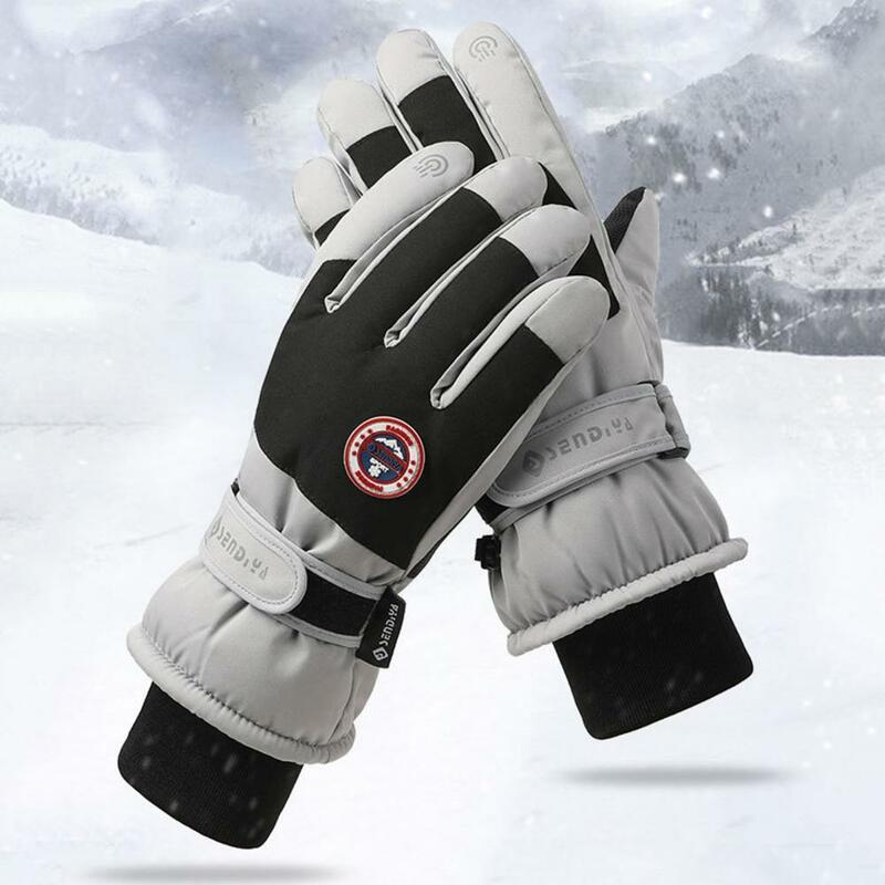 Зимние перчатки Нескользящие лыжные перчатки водонепроницаемые ветрозащитные термоперчатки для сенсорного экрана для езды на велосипеде для зимы
