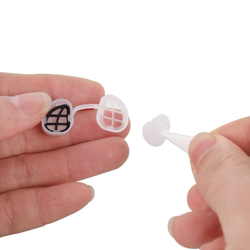 1Set Round Shape Comfortable Nose Invisible Nasal Filters Anti Air Pollution Pollen Allergy Mask Removable Nose Dust Filter
