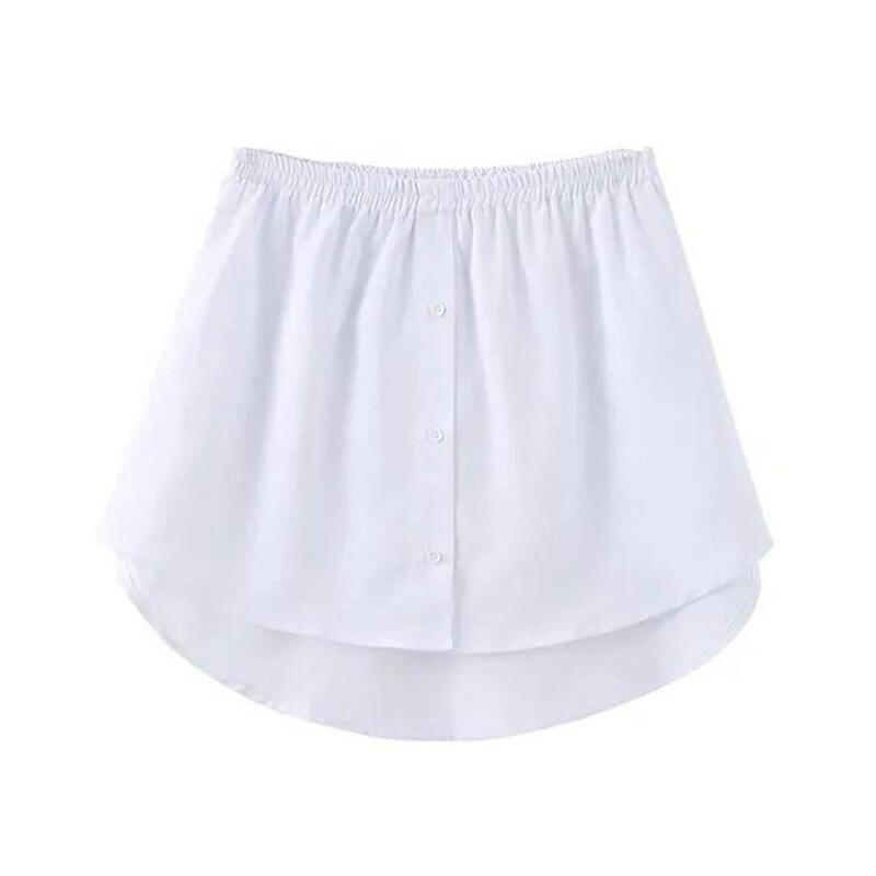 Detachable Underskirt Women Fake Shirt Irregular Skirt Tail Extender Hem Hem Fake Fake Cotton Blouse Mini 5 Skirt Hem Sizes C8l1